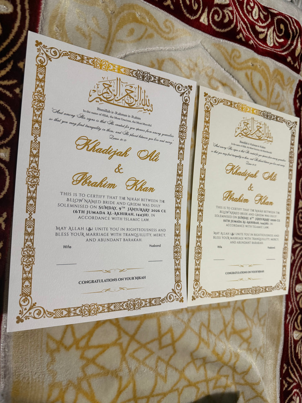 Zahabi 2.0 Design (A4) (Certificate Only)
