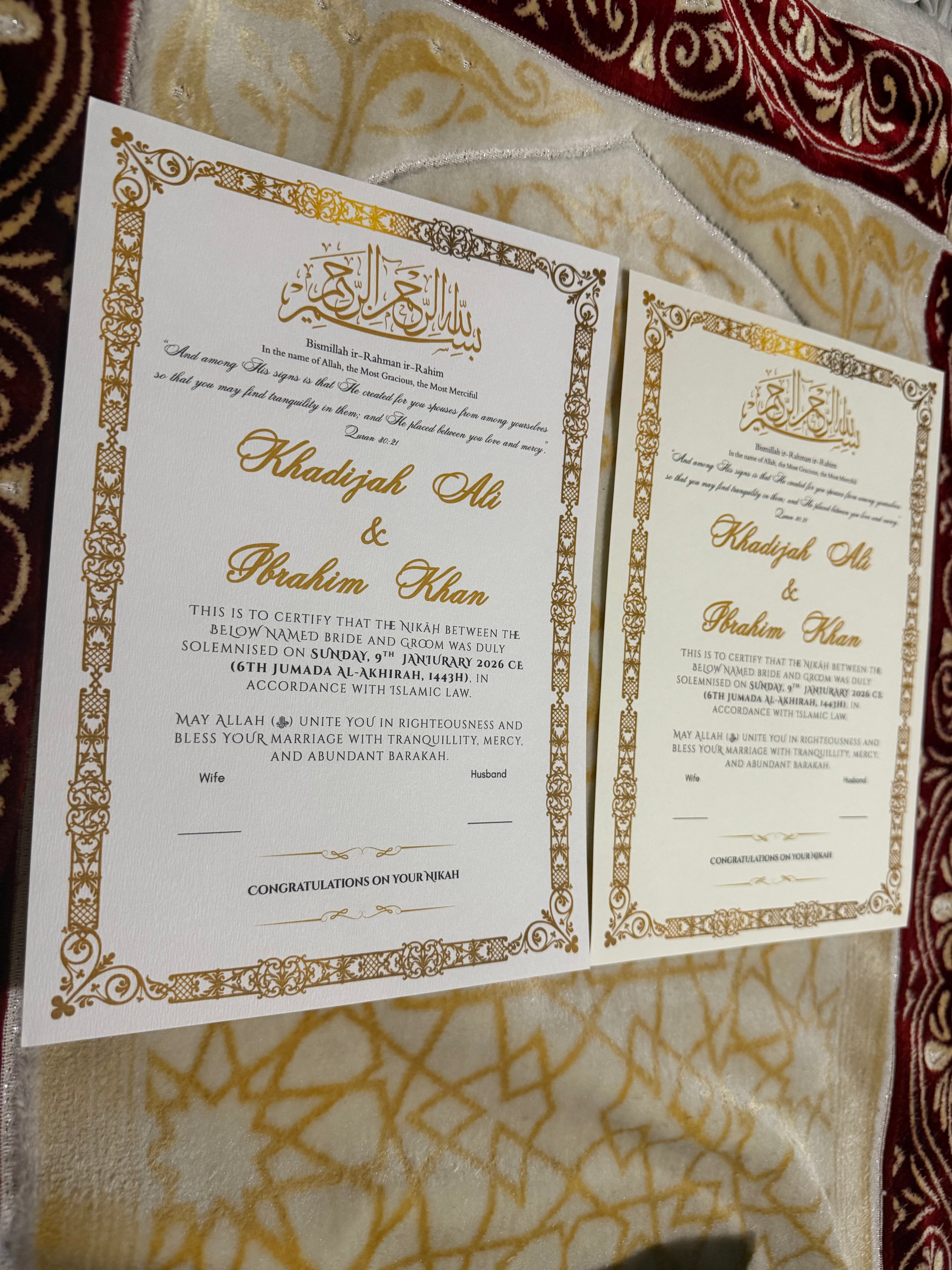 Zahabi 2.0 Design (A4) (Certificate Only)