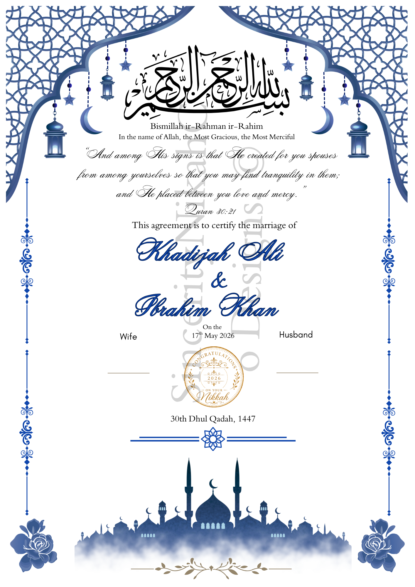 Noor Al-Nikah Design (A4)