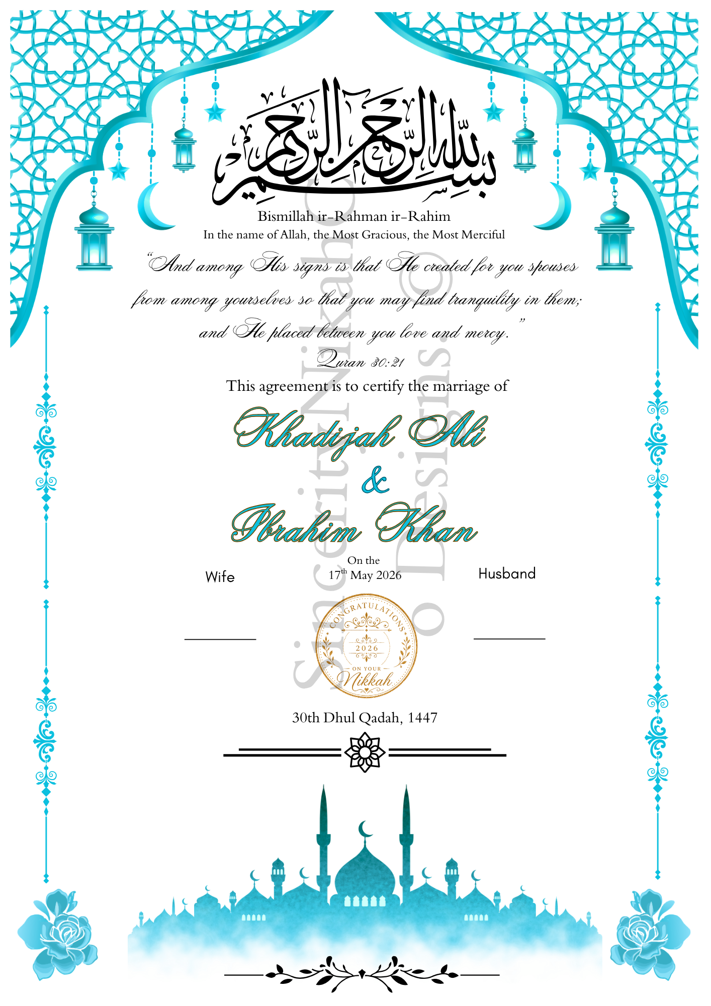 Noor Al-Nikah Design (A4)